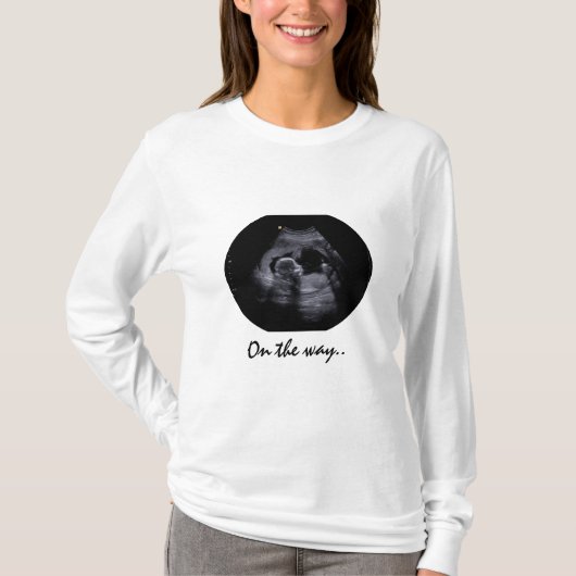 超音波画像入りマタニティTシャツ Tシャツ (正面)