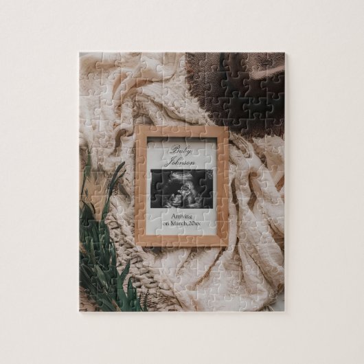 超音波素朴な妊娠発表 ジグソーパズル (縦)