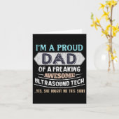 超音波誇りを持った技術の素晴らし娘ファースのパパ カード (黄色い花)