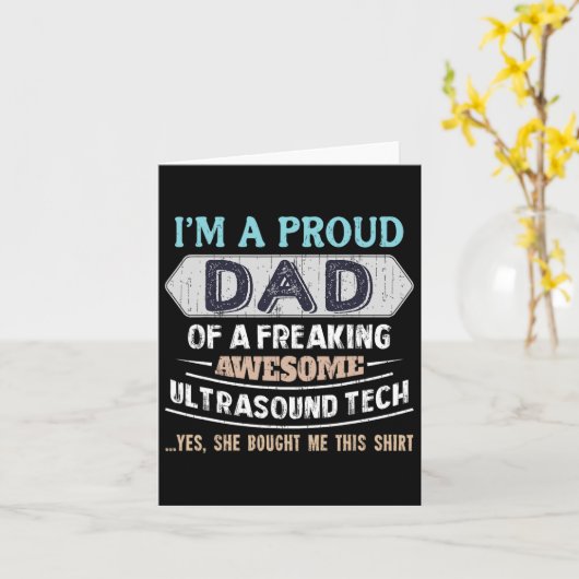 超音波誇りを持った技術の素晴らし娘ファースのパパ カード (黄色い花)