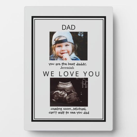 超音波2フォトチャイルドグレイ父の日プラーク フォトプラーク (正面)