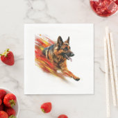 超音速のドイツの羊飼い スタンダードランチョンナプキン (インサイチュ)