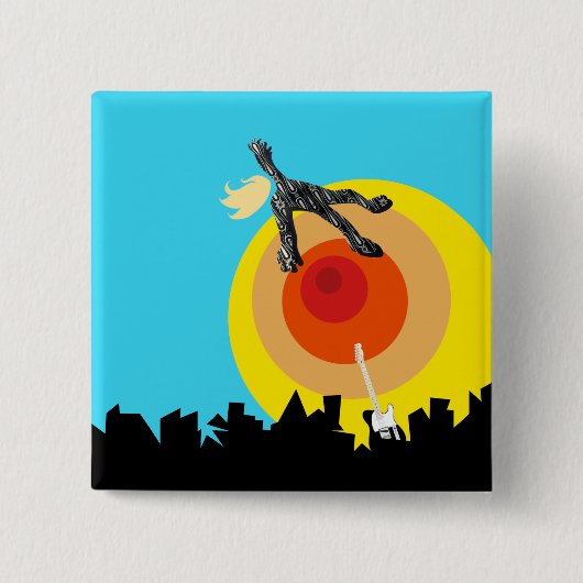 超音速スペースマンユーロビジョンuk sam 缶バッジ (正面)