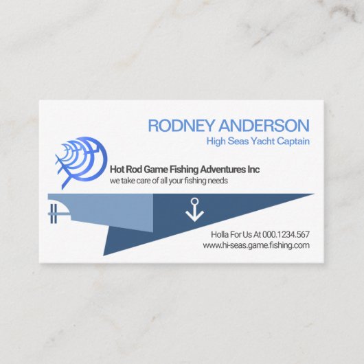 超音速ヨットマリンゲーム魚釣り 名刺 (正面)