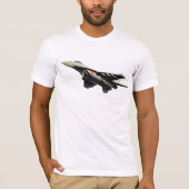 超音速戦闘機 ミリタリー航空機 Tシャツ (正面)