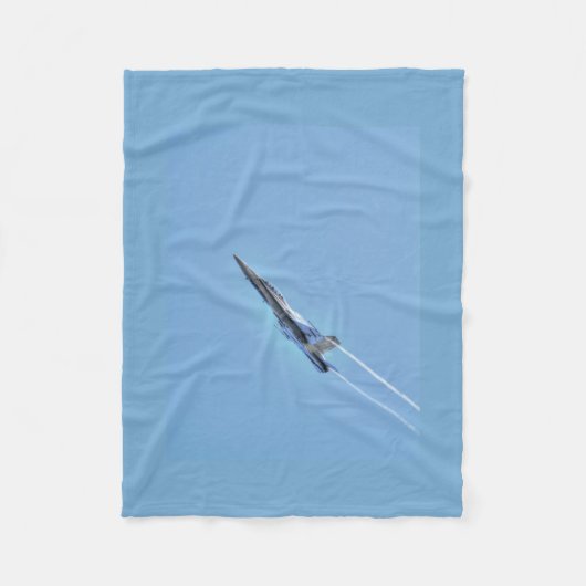 超音速空軍ジェット戦闘機デザイナーギフト フリースブランケット (正面)