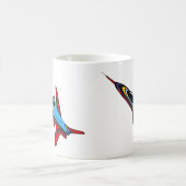 超音速空軍ジェット戦闘機パイロット用デザイン コーヒーマグカップ (中央)