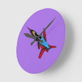 超音速空軍ジェット戦闘機パイロット用デザイン ラウンド壁時計 (傾斜)