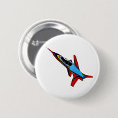 超音速空軍ジェット戦闘機パイロット用デザイン 缶バッジ (正面&裏面)