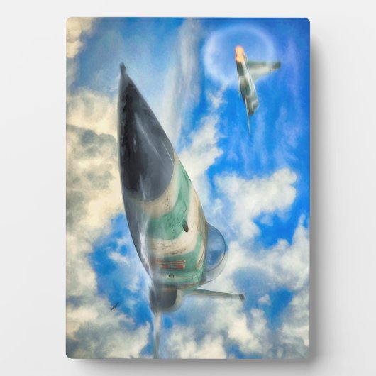 超音速F-5NタイガーII行く戦闘機ジェット フォトプラーク (正面)