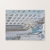 超高層ビルとクリスマススターニューヨークシティ ジグソーパズル (横)