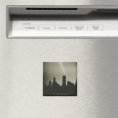 超高層ビルと稲妻のシルエット マグネット (インサイチュ (食洗機))