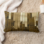 超高層ビルのセピア色front/b&wはプリントの枕を支持します ランバークッション (ブランケット)