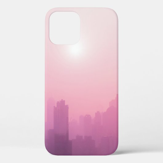 超高層ビルの日中は霧が立ち込める Case-Mate iPhoneケース (裏面)