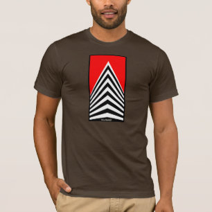 超高層ビルの赤 Tシャツ