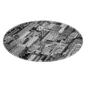 超高層ビルシティアイソメシームレステクスチャ カッティングボード (角)