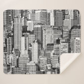 超高層ビルシティアイソメシームレステクスチャ シェルパブランケット (正面(横))