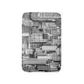 超高層ビルシティアイソメシームレステクスチャ バスマット (正面縦)