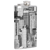 超高層ビルシティアイソメシームレステクスチャ フラスク (右)