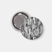 超高層ビルシティアイソメシームレステクスチャ マグネット (正面/裏面)