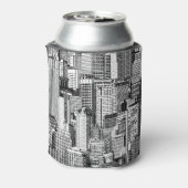 超高層ビルシティアイソメシームレステクスチャ 缶クーラー (缶裏面)