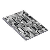 超高層ビルシティイラストレーション、アイソメトリックシームレスp ノートブック (右側)