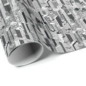 超高層ビルシティイラストレーション、アイソメトリックシームレスp ラッピングペーパー (ロールコーナー)