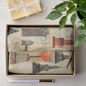 超高層ビルシティスケープ分離ティッシュペーパー 薄葉紙 (ギフト)