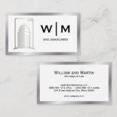 超高層ビルロゴ |メタル縁ど |モノグラム 名刺 (正面/裏面)