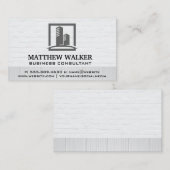 超高層ビル建物 | レンガ材 名刺 (正面/裏面)