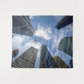 超高層ビル街並 タペストリー (正面(横))
