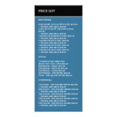 超高層ビル、クリーニングサービス価格表 ラックカード (裏面)