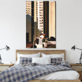 超高層ビル、チャールズ・シーラー キャンバスプリント (インサイチュ (寝室))