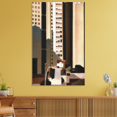 超高層ビル、チャールズ・シーラー キャンバスプリント (インサイチュ (リビング))