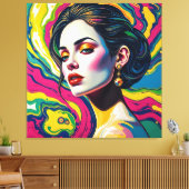 超鮮やかリアルポートレート芸術 キャンバスプリント (インサイチュ (リビング))