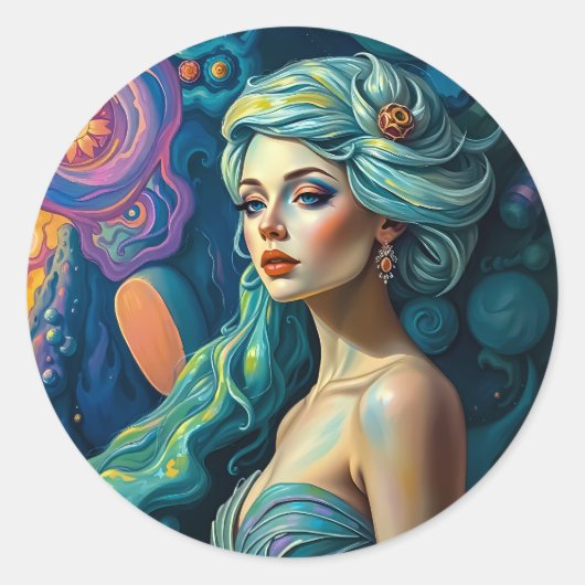 超鮮やかリアルポートレート芸術 ラウンドシール (正面)