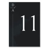 超黒モダン色と白の表ミニマル番号 テーブルナンバー (正面)