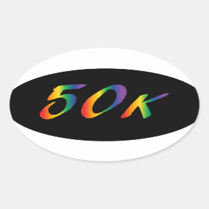 超50Kマラソン 楕円形シール
