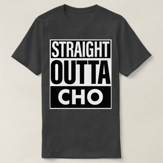 趙名直線outta Cho Tシャツ (デザイン正面)