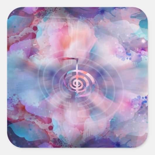 趙空礼 – 優しい水色 スクエアシール (正面)