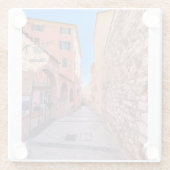 趣のあるフランスの路地 ガラスコースター (裏面)