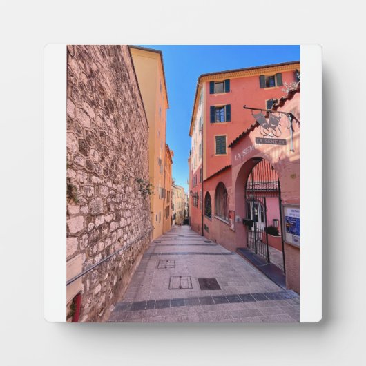 趣のあるフランスの路地 フォトプラーク (正面)