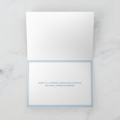 趣のある海辺の町 オーダーメイド誕生日カード サンキューカード (内部)