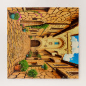 趣のある石畳の通り ジグソーパズル (横)