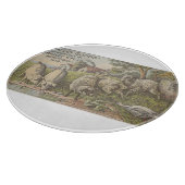 趣のある農家の動物の国のシ素朴ーン カッティングボード (角)