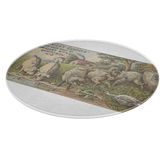 趣のある農家の動物の国のシ素朴ーン カッティングボード (角)