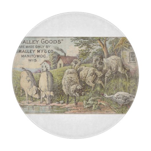 趣のある農家の動物の国のシ素朴ーン カッティングボード (正面)