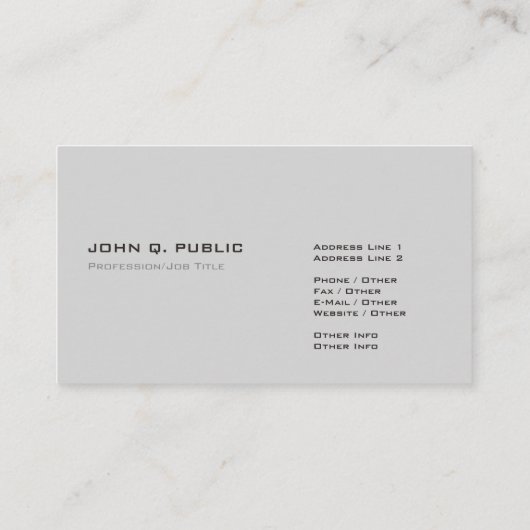 趣味のある平モダン野を作る 名刺 (裏面)