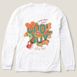 趣味クールのアイコンを持つ少年タイポグラフィ トライブレンドTシャツ