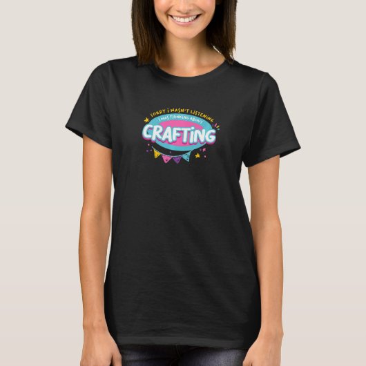 趣味考えるの工芸品おもしろい作り Tシャツ (正面)